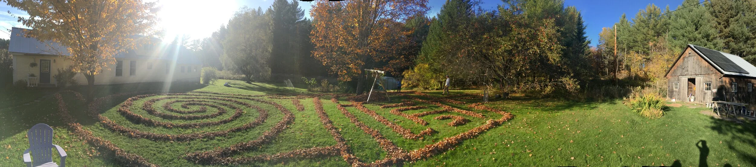  Leaf maze… a favorite fall tradition. 